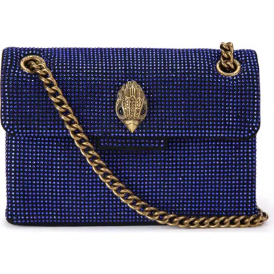 Kurt Geiger London Mini Kensington Embellished Fabric Convertible Crossbody Bag In Blue