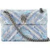 Kurt Geiger London Mini Kensington Embellished Fabric Convertible Crossbody Bag In Blue