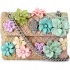 Kurt Geiger London Mini Kensington Floral Applique Crossbody Bag In Beige Multi