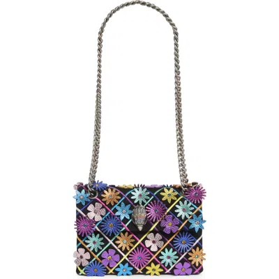 Kurt Geiger London Mini Kensington Flowers Convertible Shoulder Bag In Gray