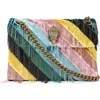 Kurt Geiger London Mini Kensington Fringe Convertible Crossbody Bag In Multi