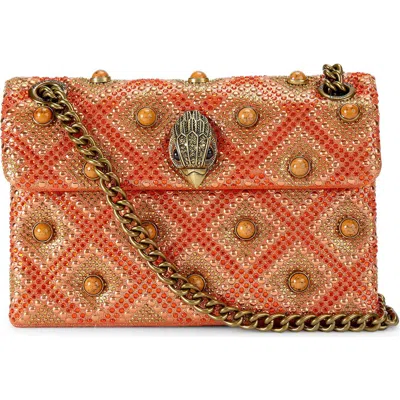 Kurt Geiger London Mini Kensington Jewel Convertible Crossbody Bag In Open Red