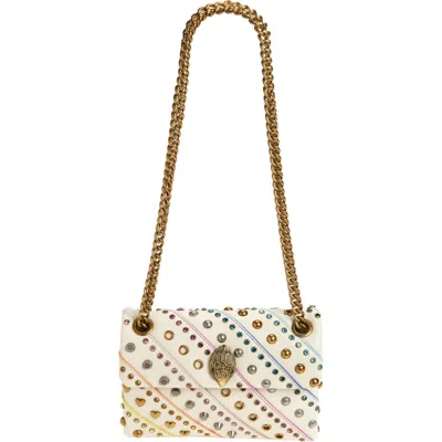 Kurt Geiger London Mini Kensington Leather Convertible Shoulder Bag In White