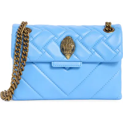 Kurt Geiger London Mini Kensington Leather Crossbody Bag In Blue