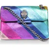 Kurt Geiger London Mini Kensington Metallic Leather Convertible Crossbody Bag In Multi