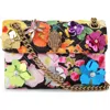 Kurt Geiger London Mini Kensington Quilted Crossbody Bag In Black Floral
