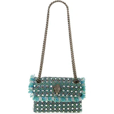 Kurt Geiger London Mini Kensington Tweed Convertible Crossbody Bag In Light/pastel Green