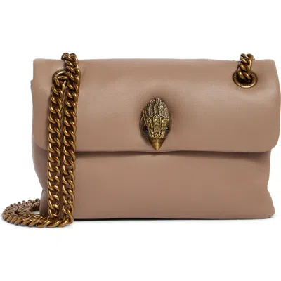 Kurt Geiger London Mini Kew Leather Crossbody Bag In Light Beige