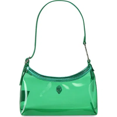 Kurt Geiger London Mini Kurt Transparent Shoulder Bag In Green