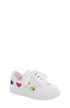 Kurt Geiger Kids'  London Mini Lane Love Sneaker In White/white