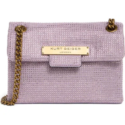 Kurt Geiger London Mini Plate Brixton Rhinestone Crossbody Bag In Light/pastel Pink
