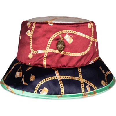Kurt Geiger London Mixed Charm Print Bucket Hat In Red