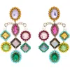 Kurt Geiger London Multicolor Crystal Chandeleir Drop Earrings In Multi