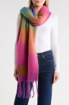 Kurt Geiger London Neon Wave Scarf In Multi