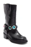 Kurt Geiger London Octavia Bejeweled Boot In Black