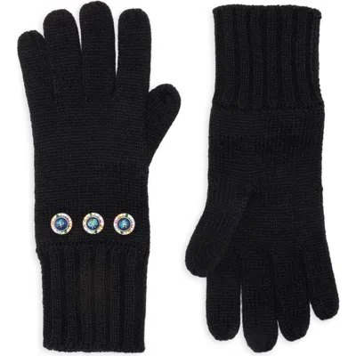 Kurt Geiger London Octavia Knit Gloves In Black