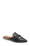 Kurt Geiger London Olive Eye Mule In Black Leather