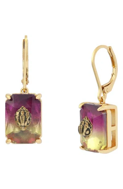 Kurt Geiger London Ombré Stone Eagle Leverback Drop Earrings In Gold