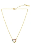 Kurt Geiger London Opal Heart Halo Pendant Necklace In Multi