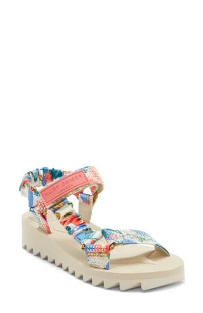Kurt Geiger London Orion Double Strap Sandal In Animal Print