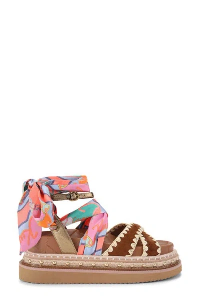 Kurt Geiger London Orson Cross Scarf Sandal In Multi