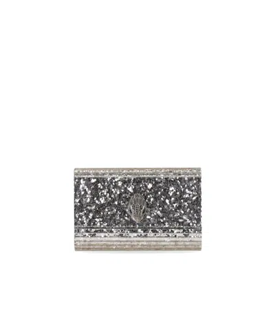 Kurt Geiger London Party Eagle Silver Clutch Bag
