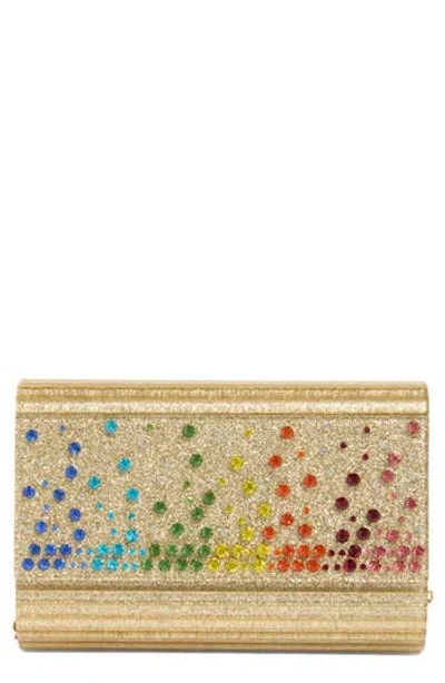 Kurt Geiger London Party Glitter Envelope Clutch In Brown