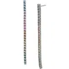 Kurt Geiger Pastel Cubic Zirconia Linear Drop Earrings In Multi