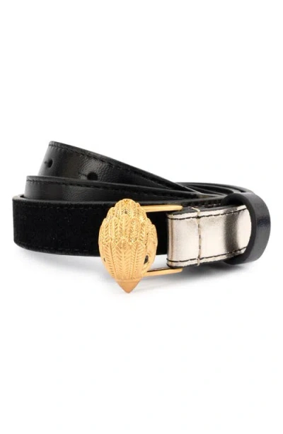 Kurt Geiger London Patchwork Eagle Leather Belt