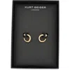 Kurt Geiger London Pavé Crystal Mini Huggie Hoop Earrings In Gold