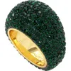 Kurt Geiger London Pavé Dome Cocktail Ring In Green