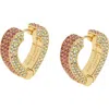 Kurt Geiger London Pavé Heart Huggie Earrings
