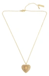 KURT GEIGER KURT GEIGER LONDON PAVÉ HEART PENDANT NECKLACE