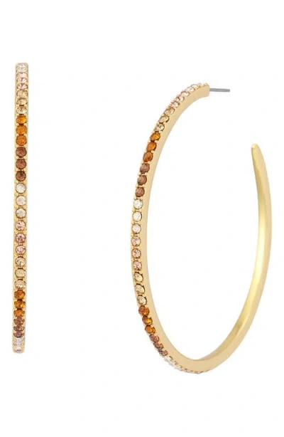 Kurt Geiger London Pavé Large Hoop Earrings In Gold