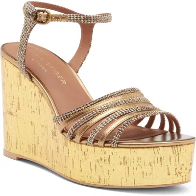 Kurt Geiger London Pierra Platform Wedge Sandal In Open Brown