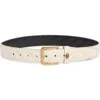 Kurt Geiger London Quilted Belt In Neutral