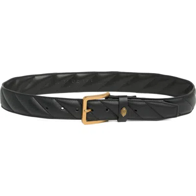 Kurt Geiger London Quilted Belt In Black