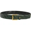 Kurt Geiger London Quilted Belt In Green