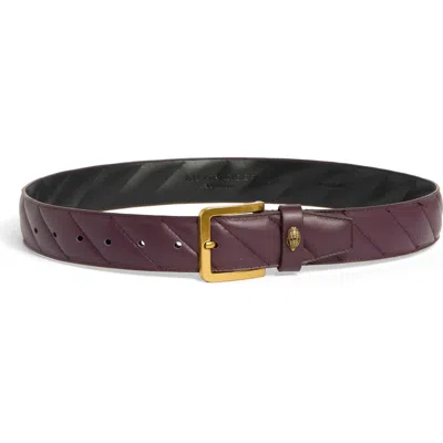 Kurt Geiger London Quilted Belt In Purple