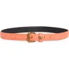 Kurt Geiger London Quilted Leather Belt In Pink