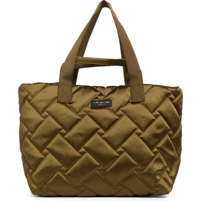 Kurt Geiger London Quilted Recycled Shopper Bag In Brown