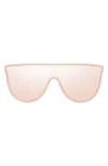 Kurt Geiger London Regent 99mm Oversize Shield Sunglasses In Light Pink/rose Flash