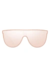 Kurt Geiger London Regent 99mm Oversize Shield Sunglasses In Light Pink/rose Flash