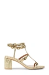 Kurt Geiger London Regent Buckle Embellished Gladiator Sandal In Gold
