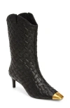 Kurt Geiger London Regent Cap Toe Boot In Charcoal