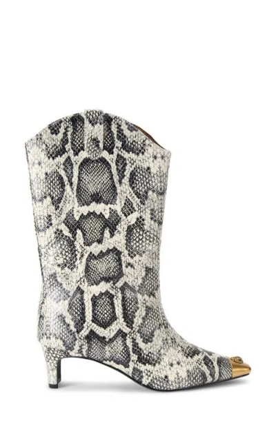 Kurt Geiger London Regent Snakeskin Print Boot In Multi