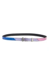 Kurt Geiger London Reversible Leather Belt In Multi