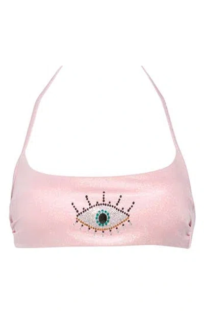 Kurt Geiger London Rhinestone Eye Bikini Top