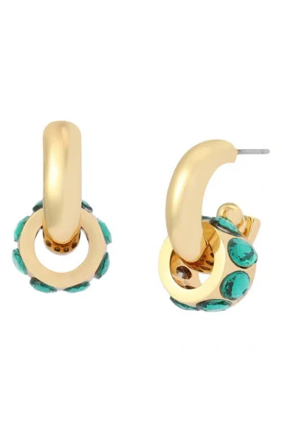 Kurt Geiger London Rondelle Huggie Hoop Drop Earrings In Gold