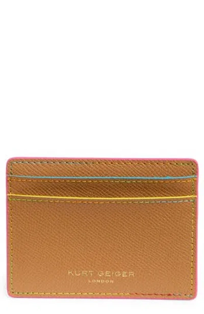 Kurt Geiger London Ruchmond Cardholder In Light/pastel Brown